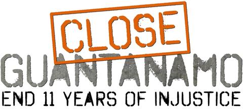 The "Close Guantanamo" campaign's new tagline for 2013.