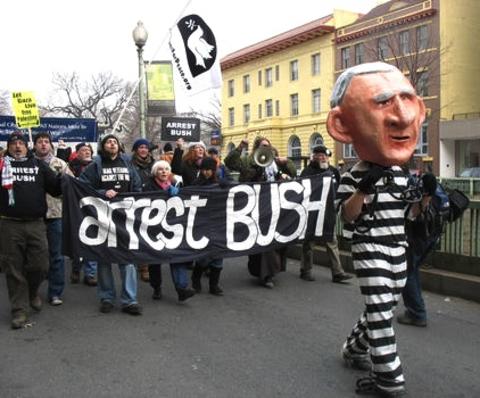 Arrest Bush - a protest in Canada in 2011.