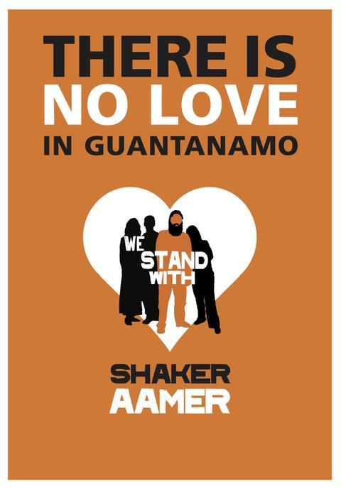 A Valentine's Day card for Shaker Aamer.