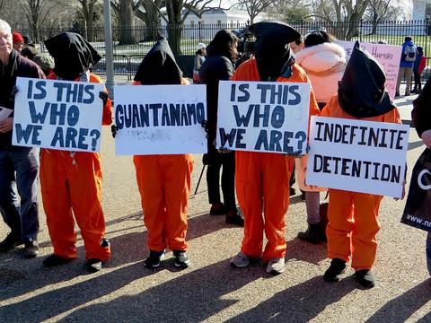Close Guantanamo protest, January 11, 2015