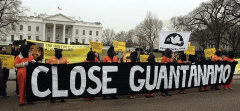 Protestors call for the closure of Guantánamo, January 11, 2011.